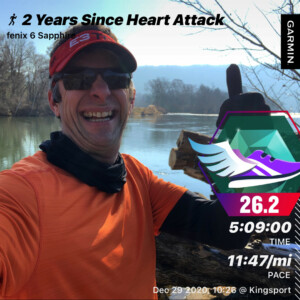 My first full marathon distance two years after my heart attack!
