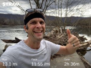 My second half marathon on my first heart attack "anniversary." 